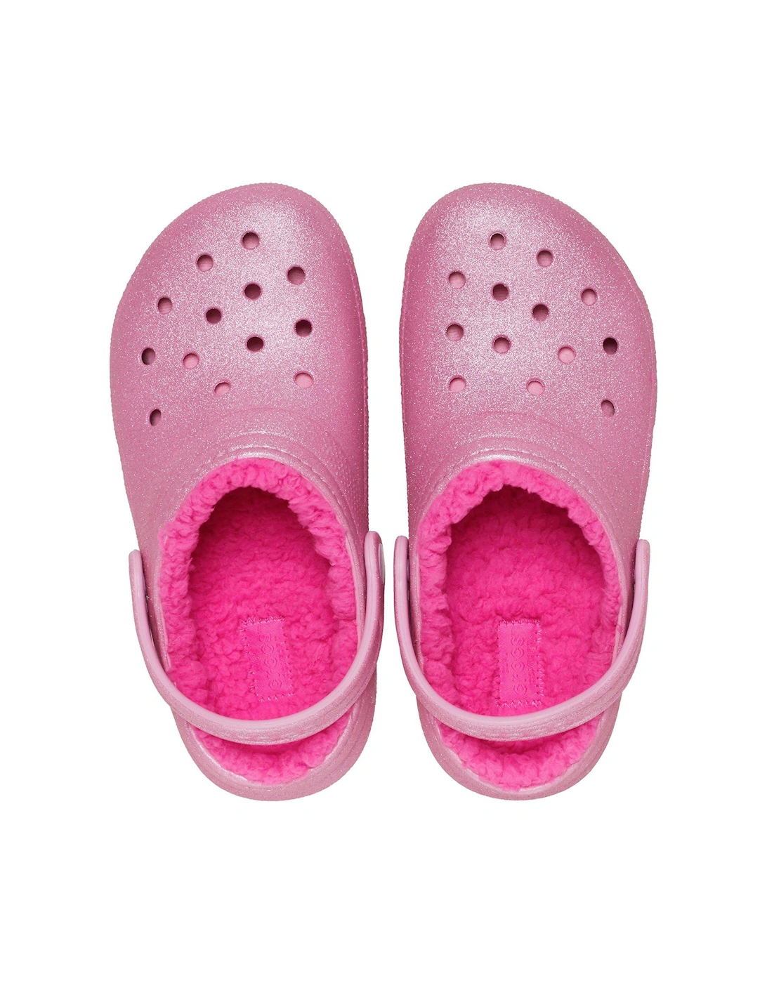 Kids Classic Lined Glitter Clog - Pink