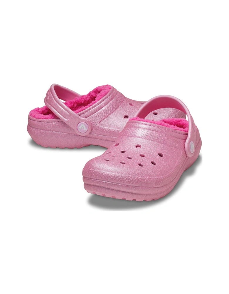 Kids Classic Lined Glitter Clog - Pink