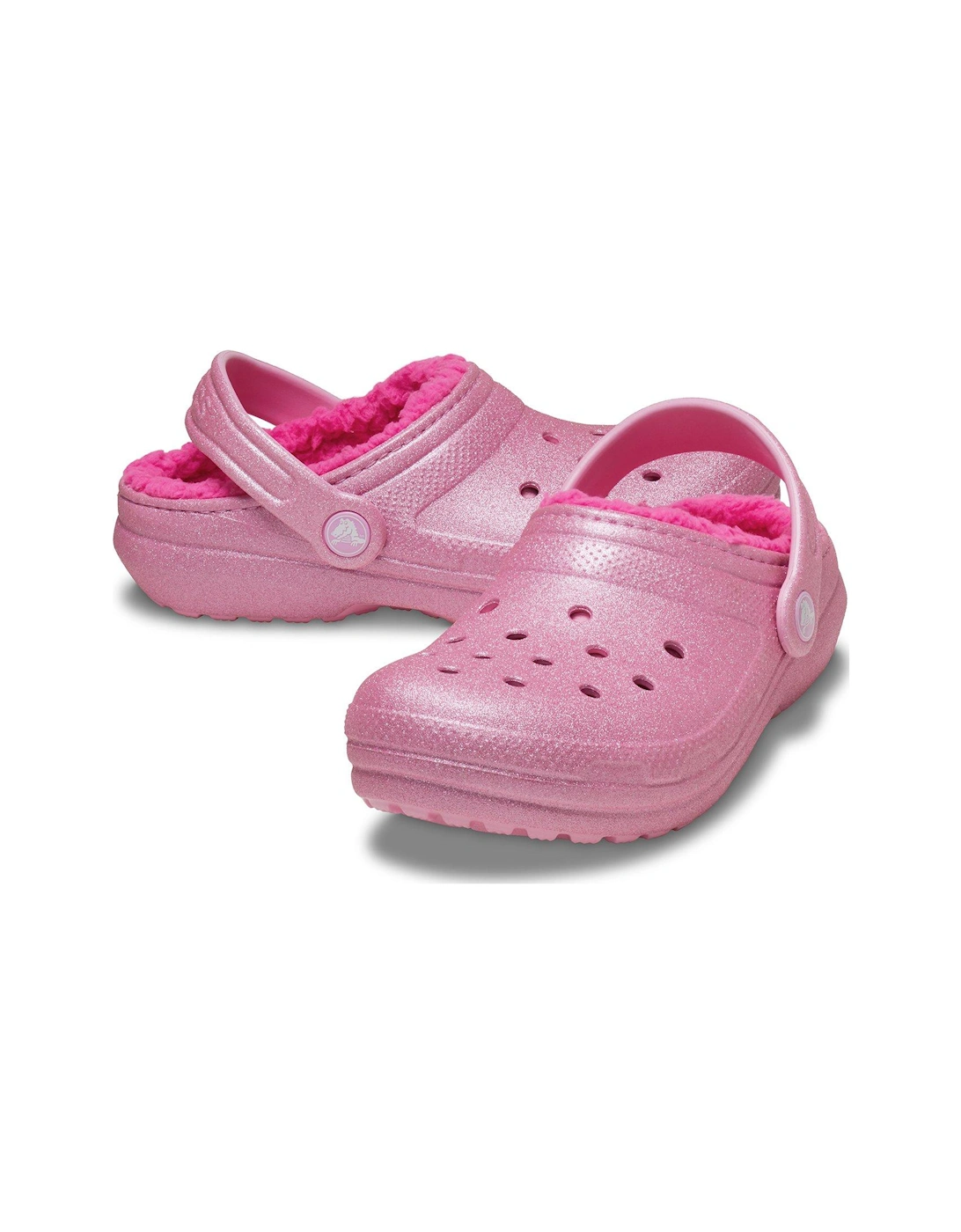 Kids Classic Lined Glitter Clog - Pink