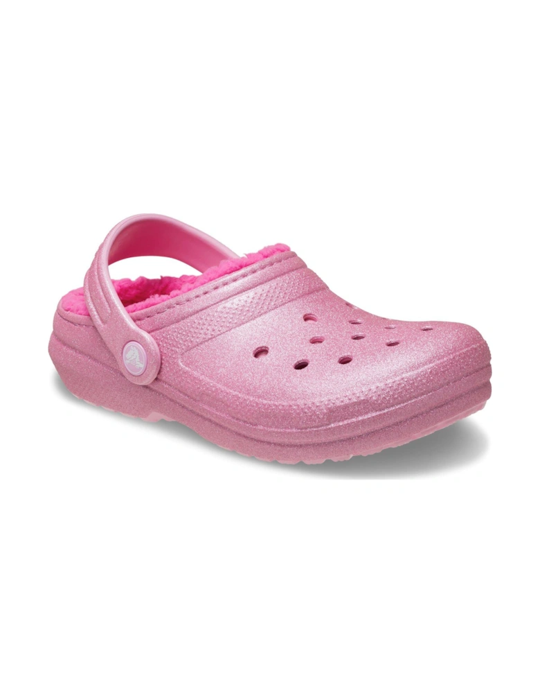 Kids Classic Lined Glitter Clog - Pink