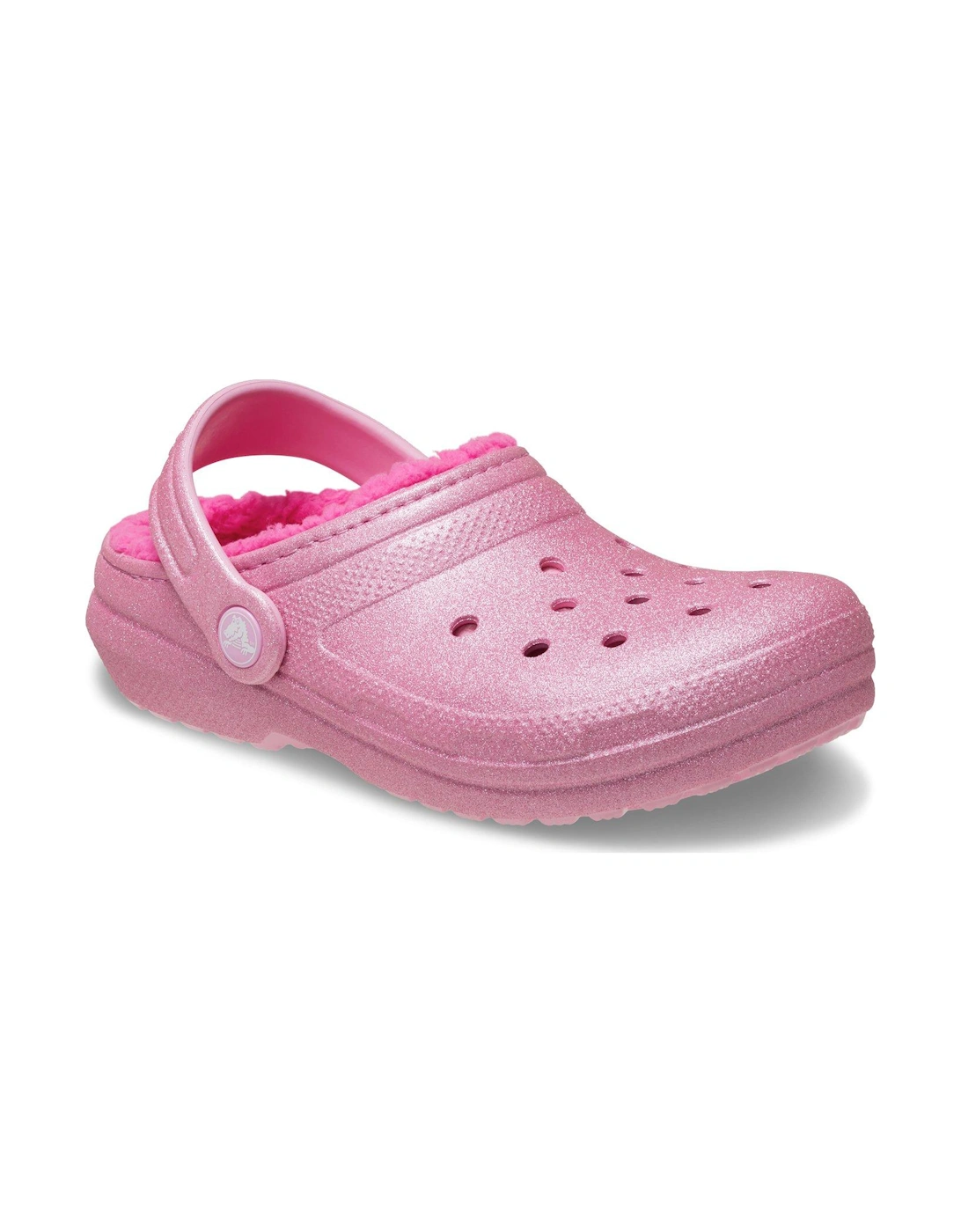 Kids Classic Lined Glitter Clog - Pink