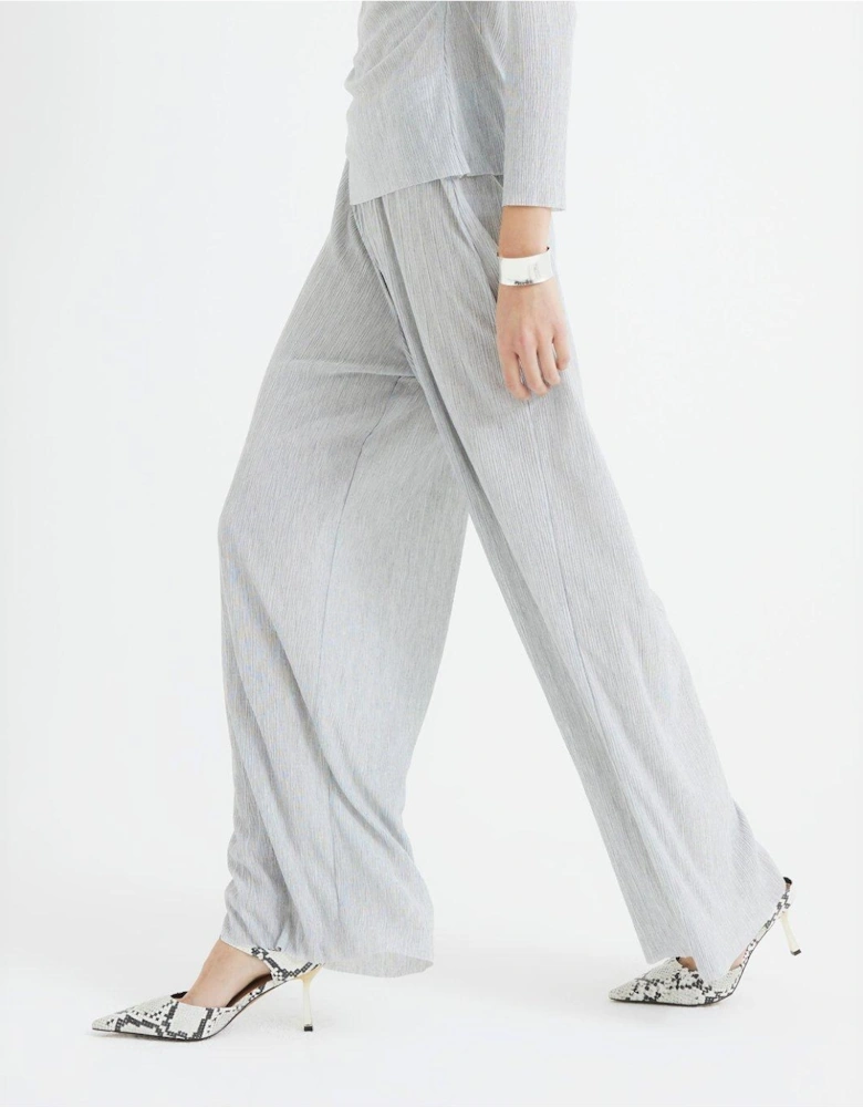 Wide Leg Trouser Set - Light Grey