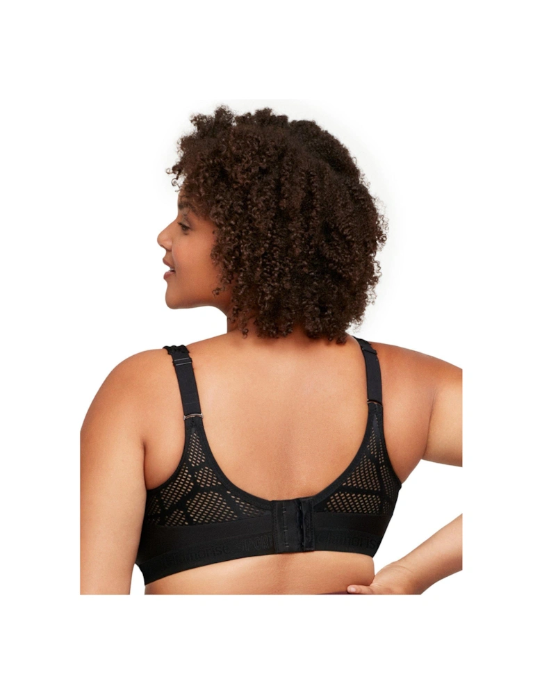 No Sweat Mesh Sports Bra - Black