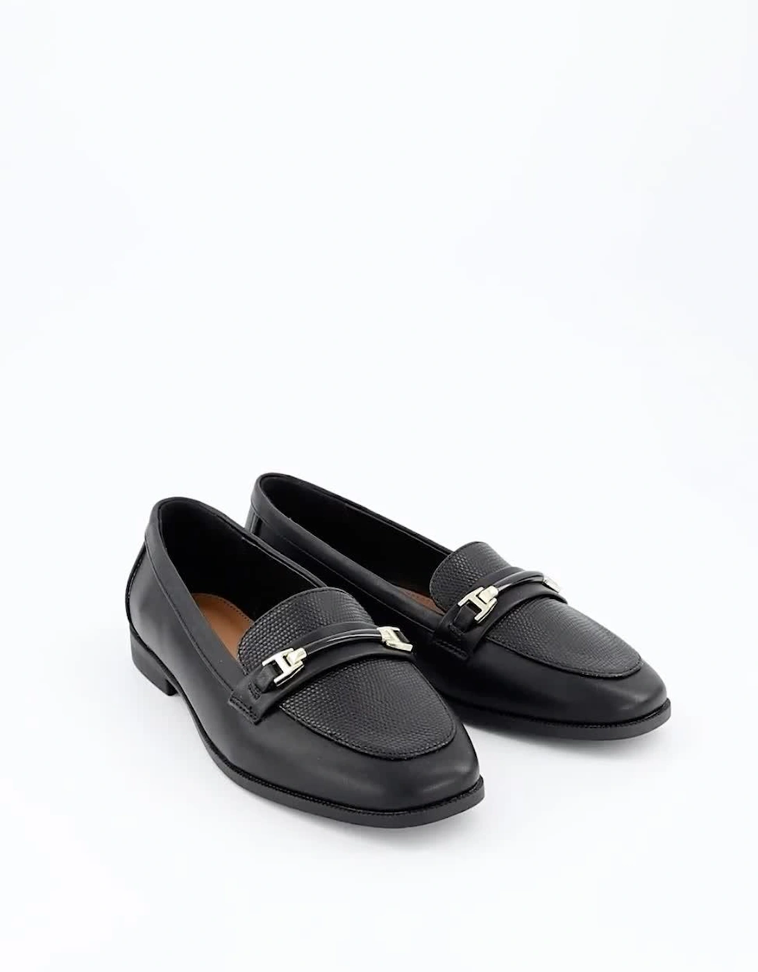 Wide Fit Snaffle Loafer - Black