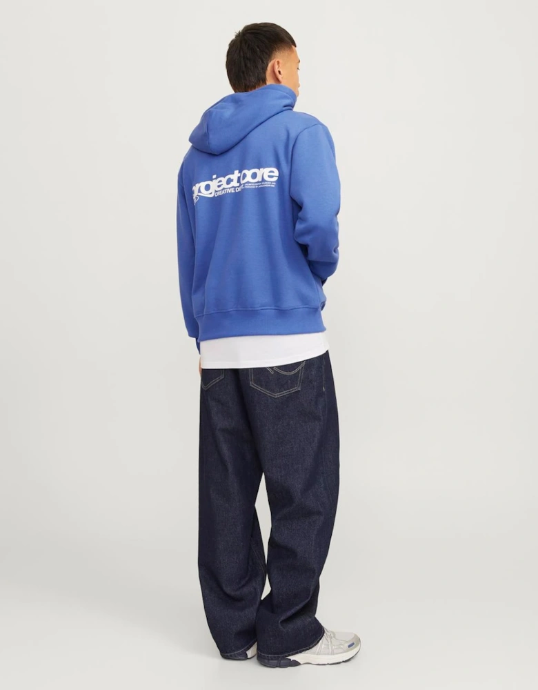 Core Union Print Hooded Sweat Beaucoup Blue