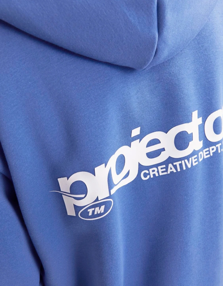 Core Union Print Hooded Sweat Beaucoup Blue