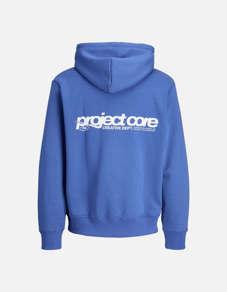 Core Union Print Hooded Sweat Beaucoup Blue