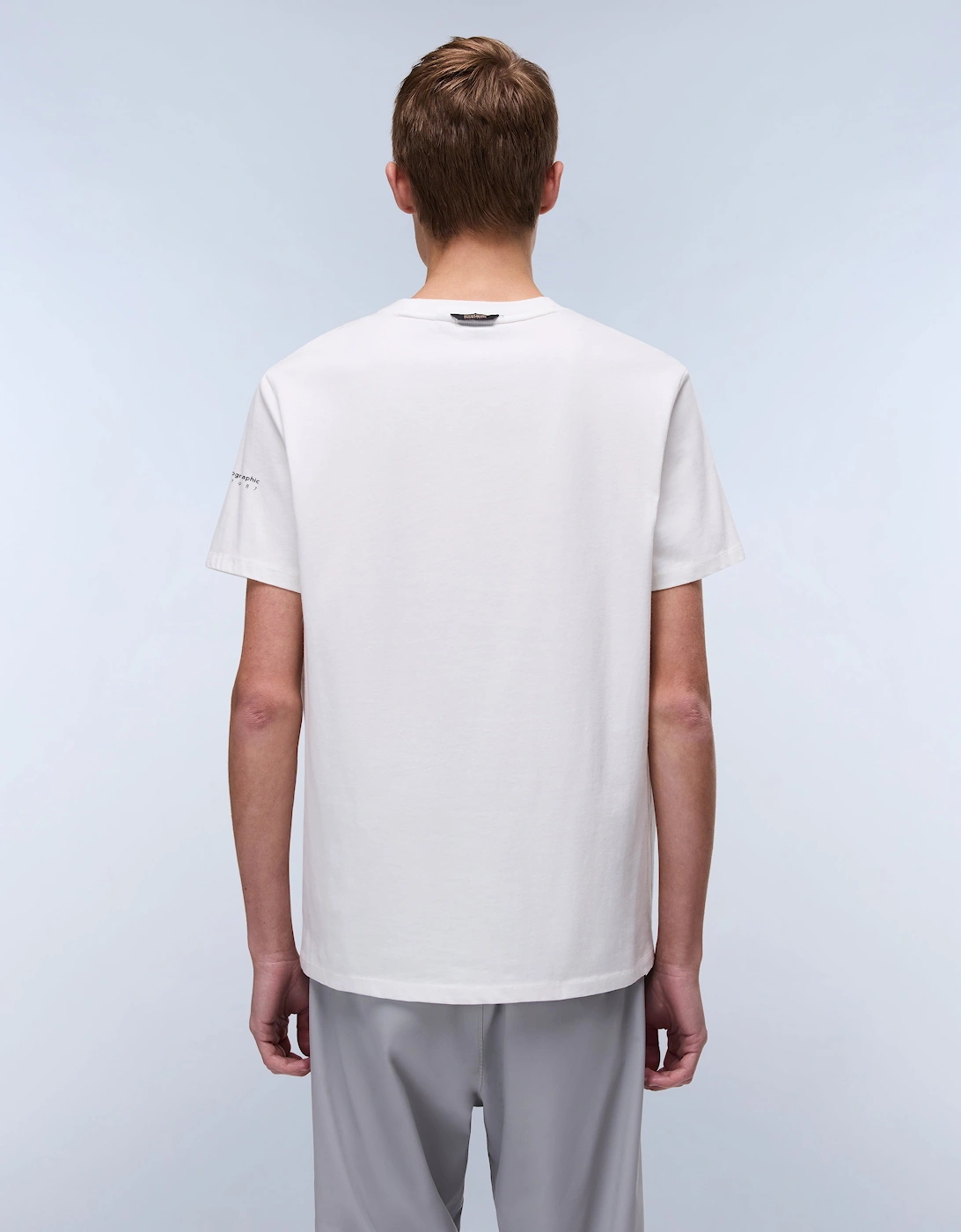 S-Badge Logo Short Sleeve T-Shirt - White Heron