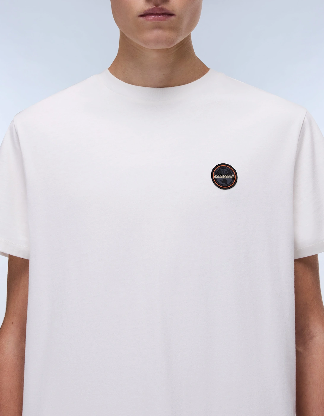 S-Badge Logo Short Sleeve T-Shirt - White Heron