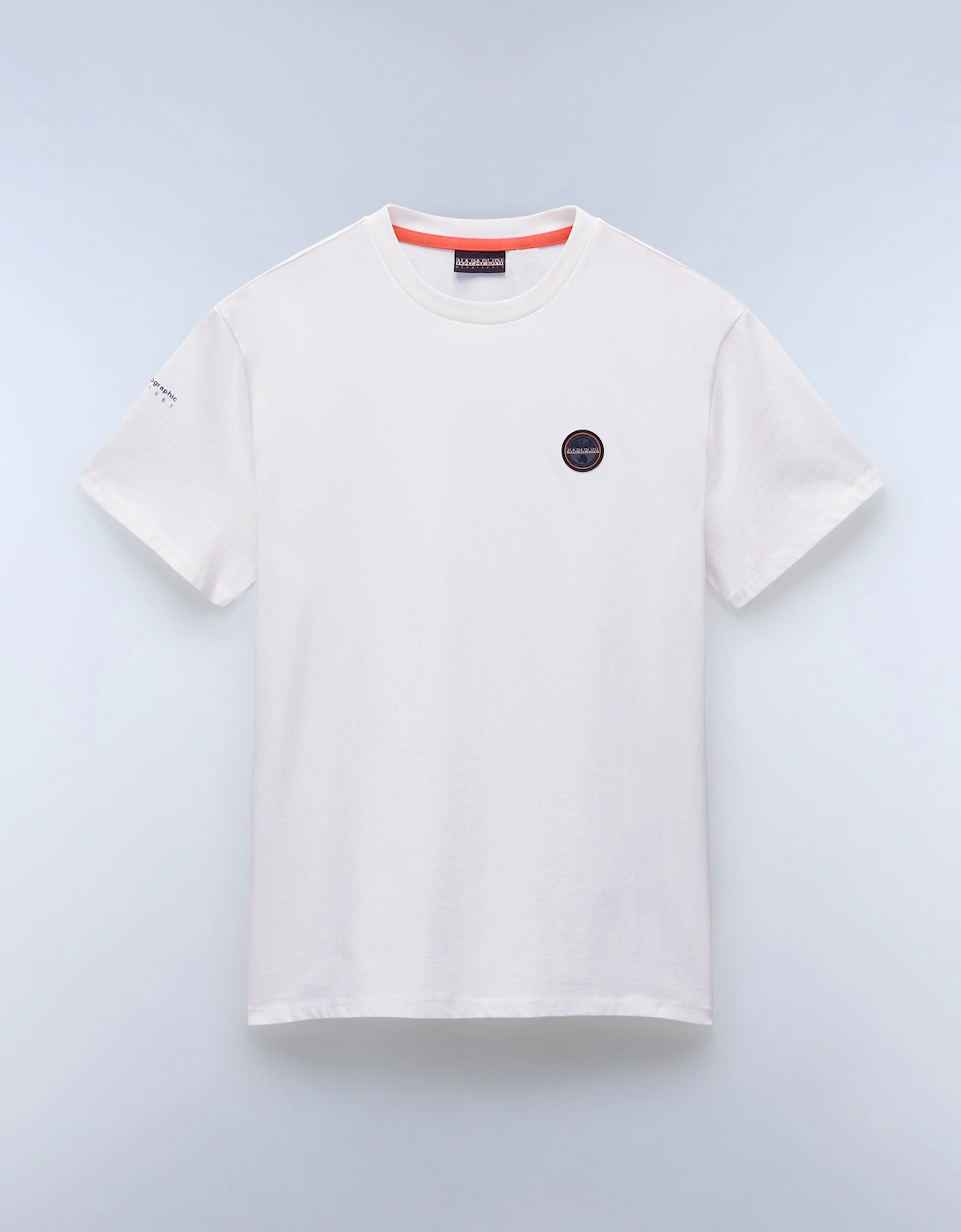 S-Badge Logo Short Sleeve T-Shirt - White Heron