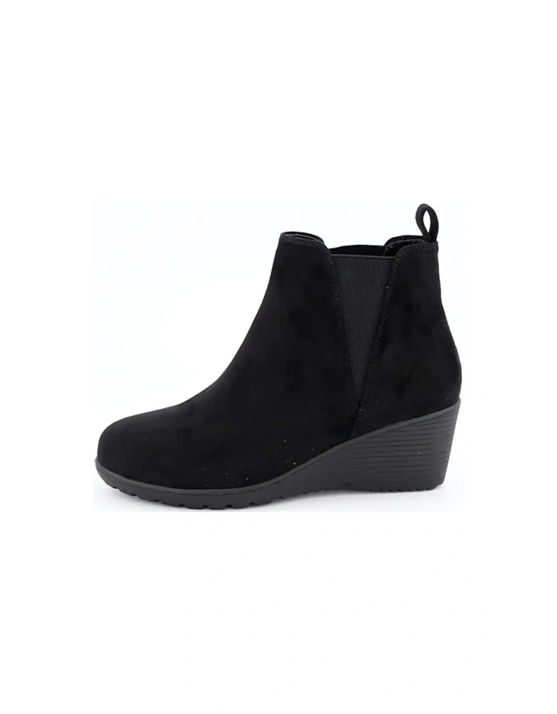 Wedge Ankle Boot - Black