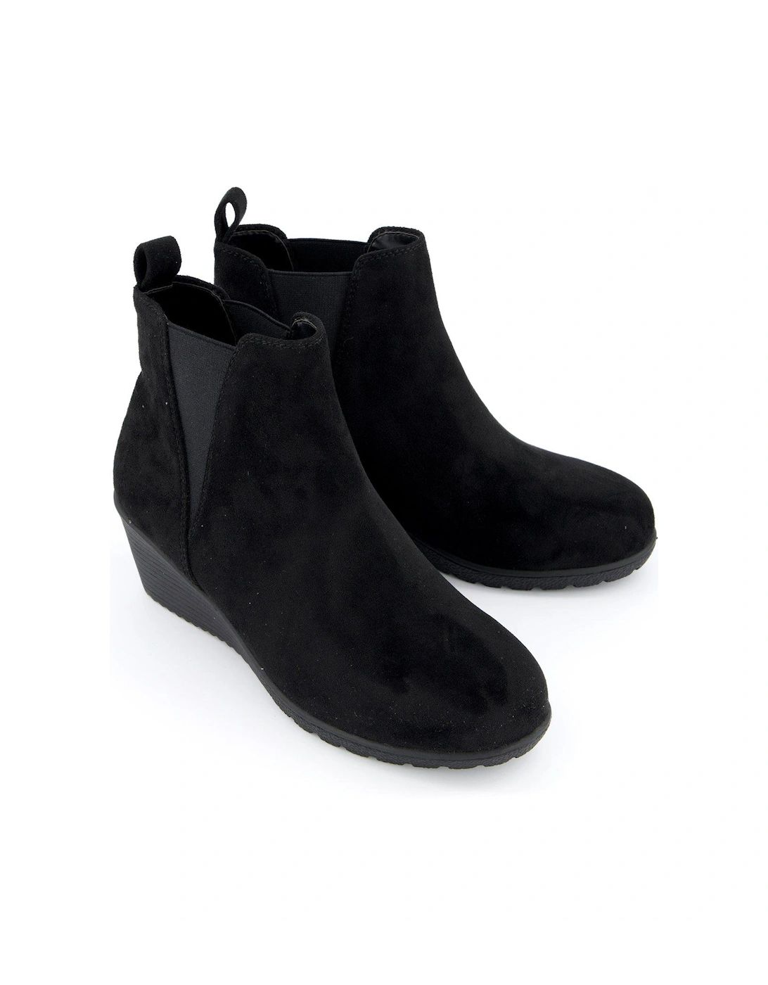 Wedge Ankle Boot - Black