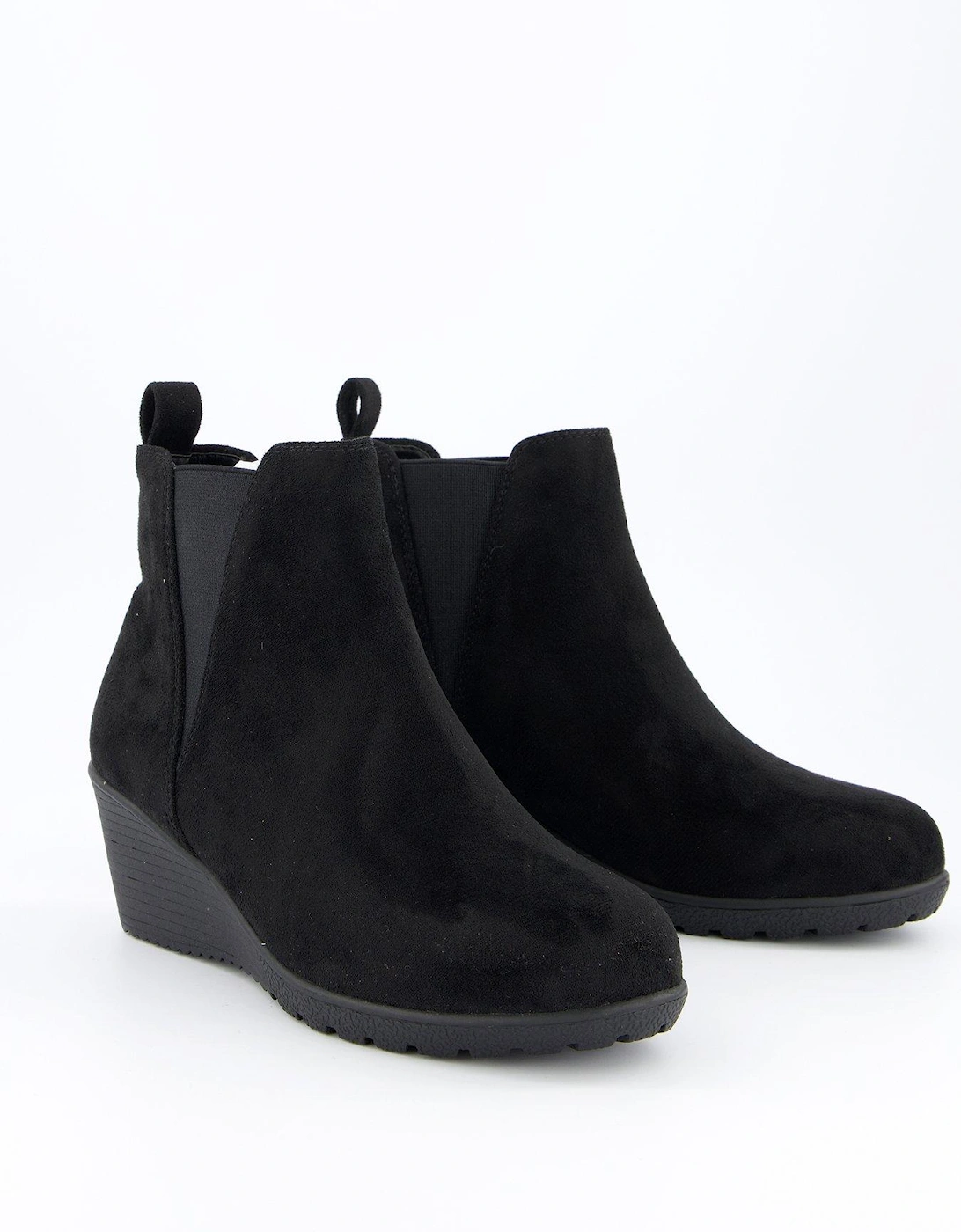 Wedge Ankle Boot - Black