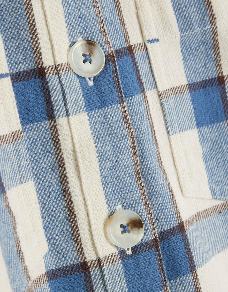 Embellished Check Shirt - Cream