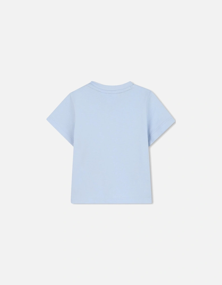 Boys Pale Blue Logo T-Shirt