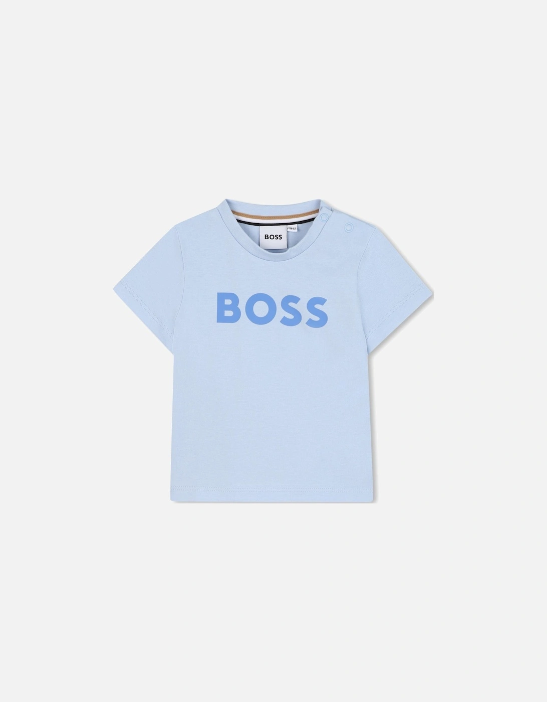 Boys Pale Blue Logo T-Shirt, 4 of 3