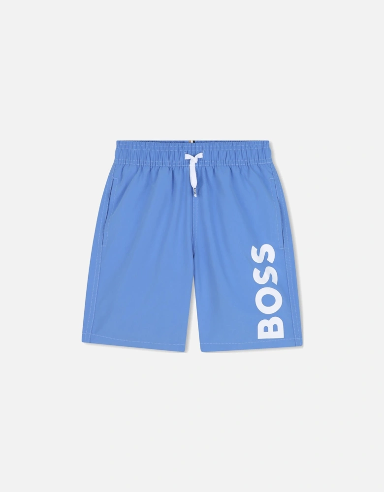 Boys Blue Logo Swim Shorts