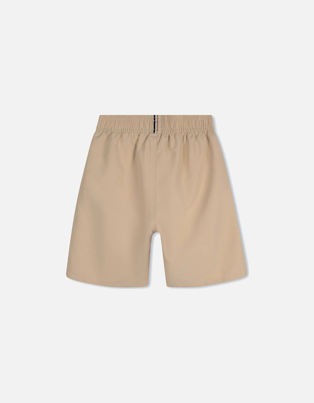 Boys Beige Logo Swim Shorts