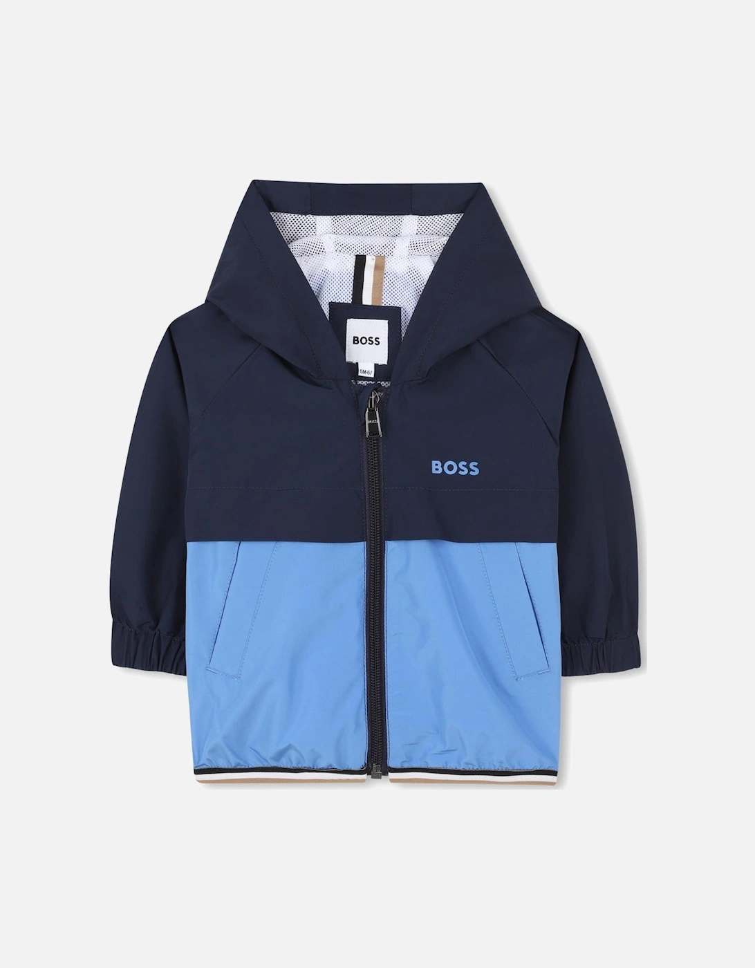 Boys Navy and Blue Logo Windbreaker Jacket, 3 of 2