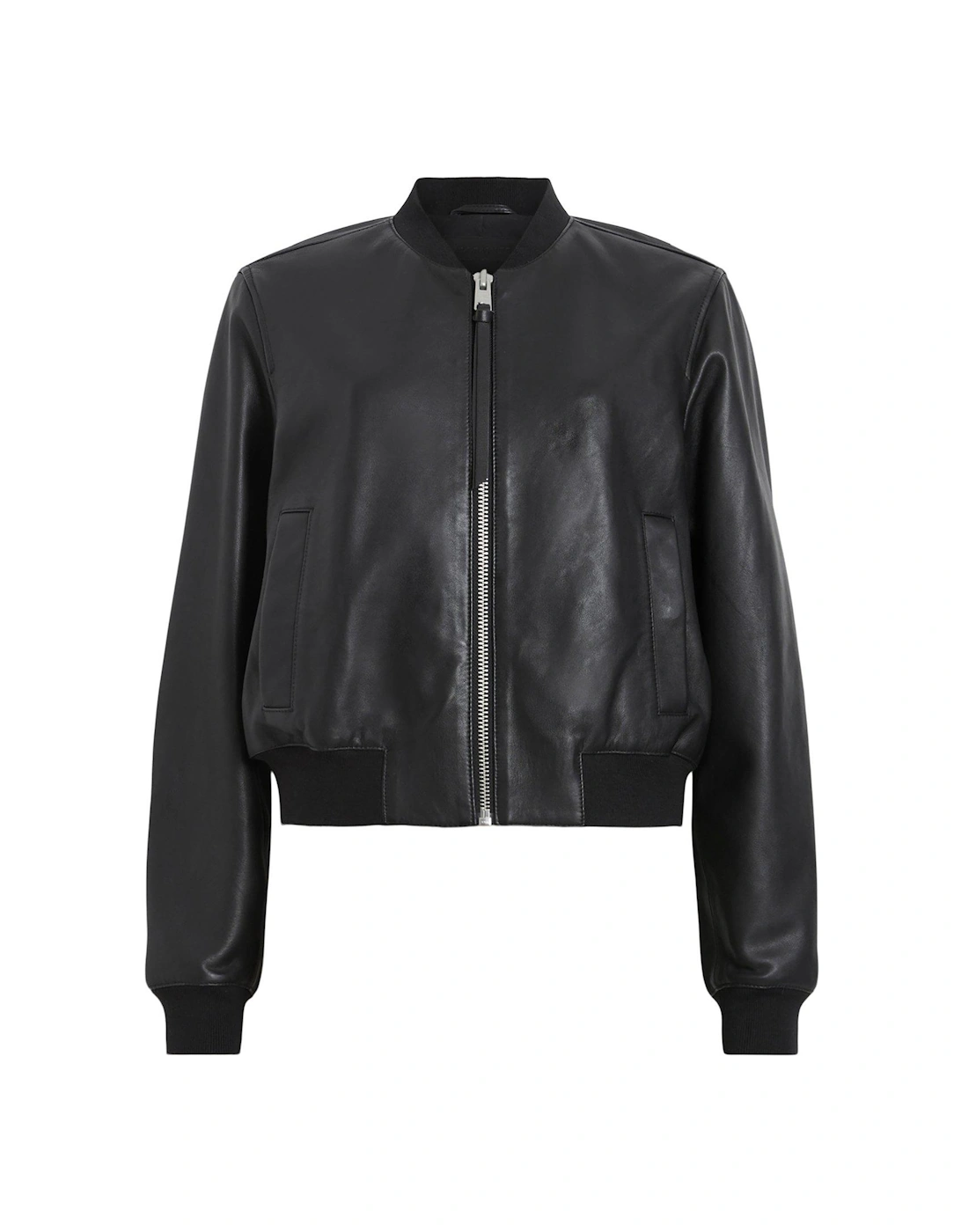 Orten Leather Bomber Jacket - Black