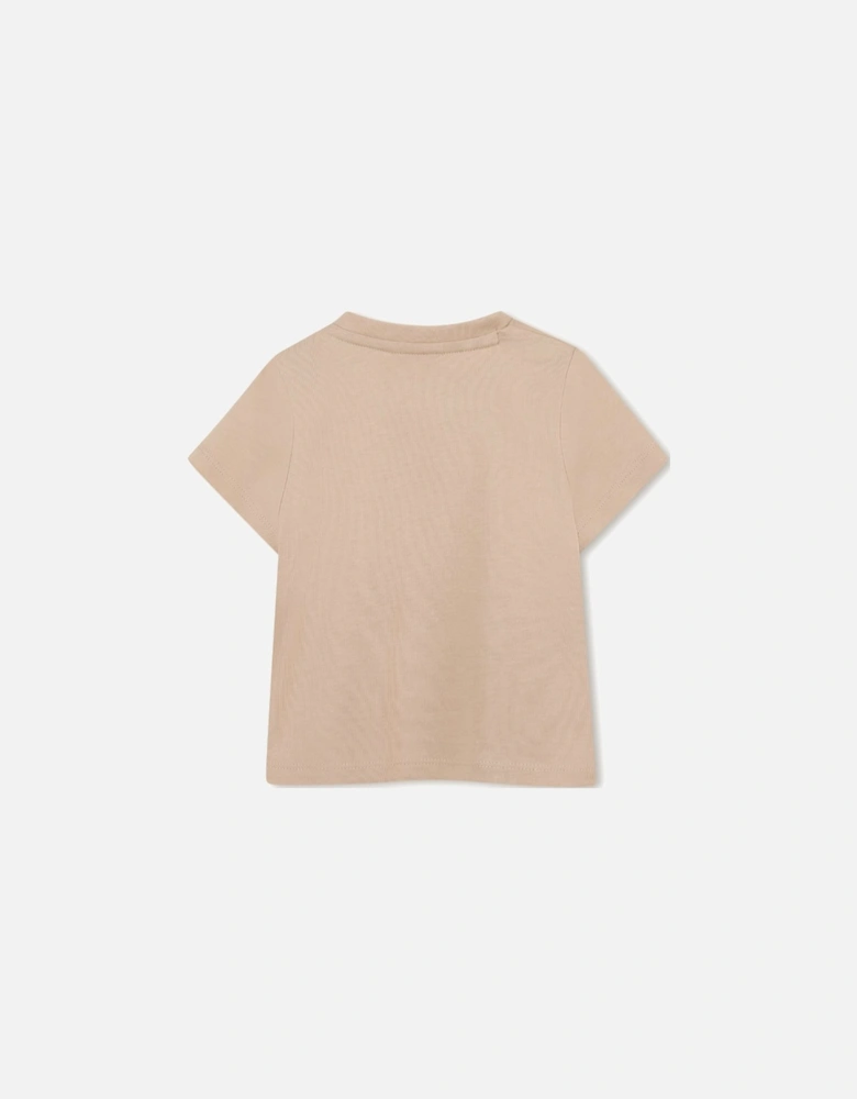 Boys Beige Logo T-Shirt