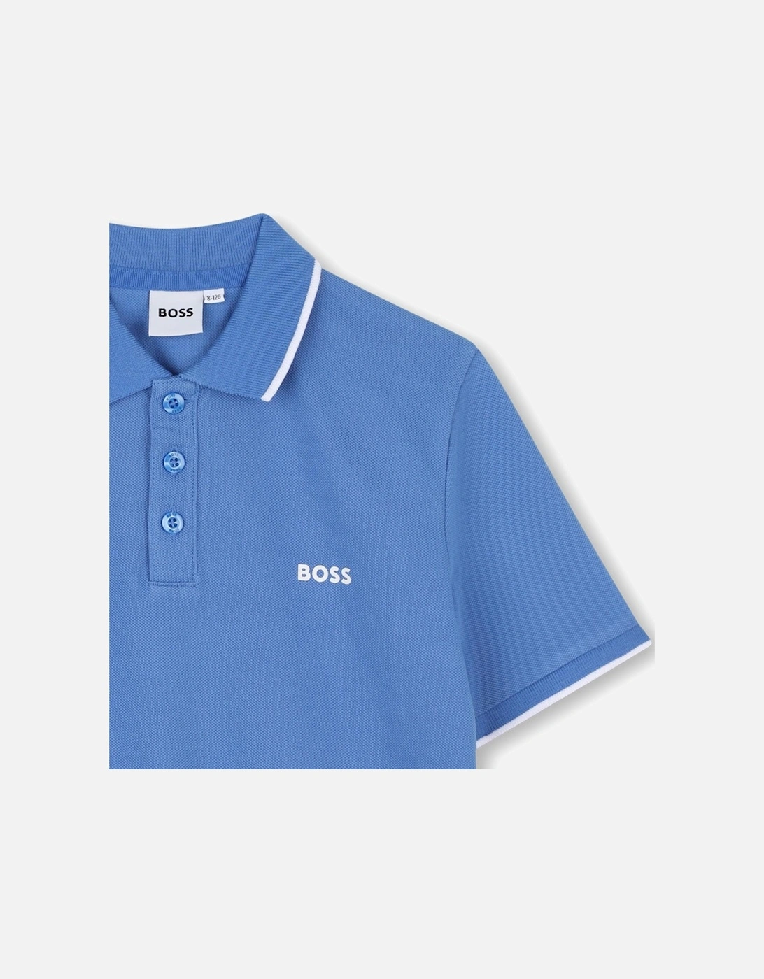 Boys Blue Logo Polo Top