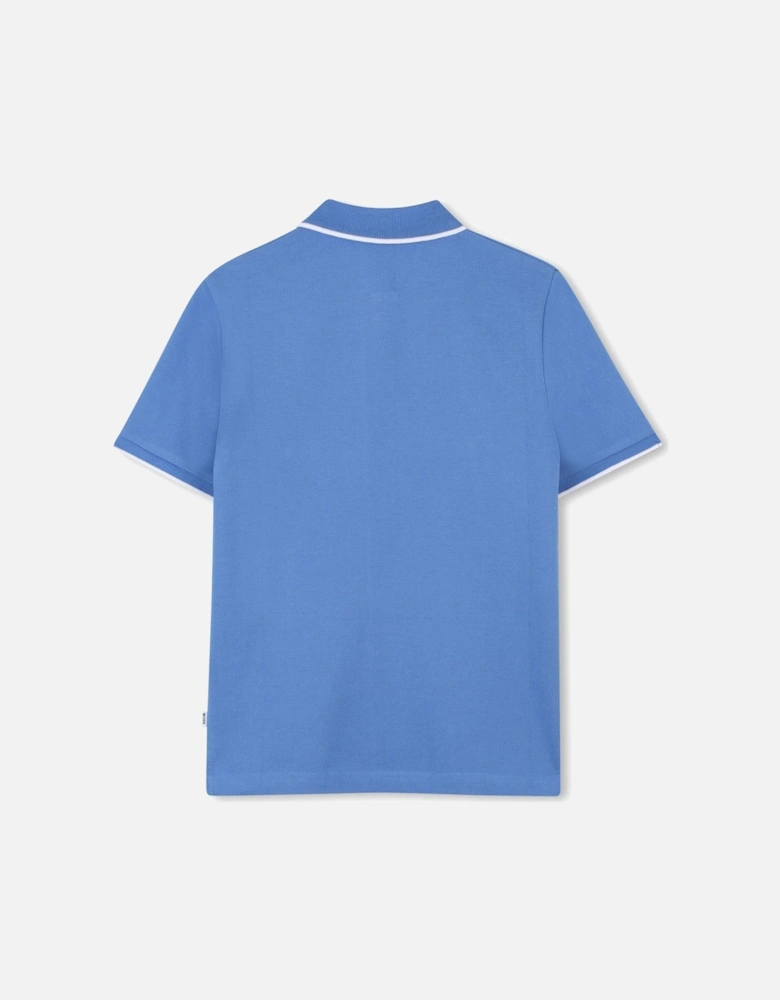 Boys Blue Logo Polo Top