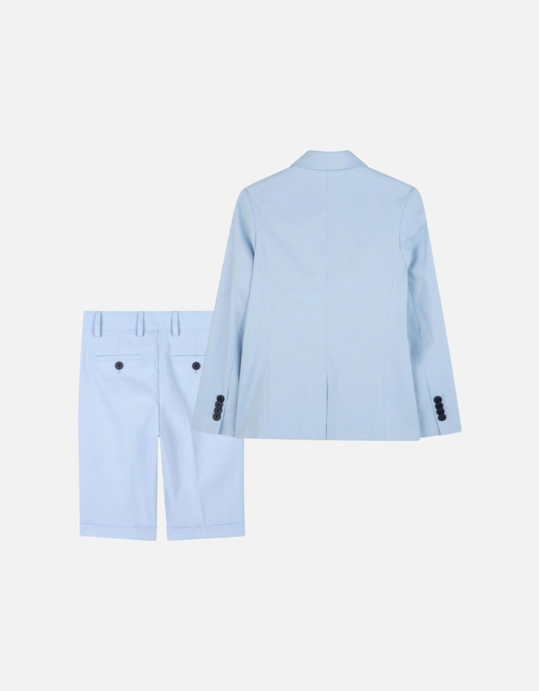 Boys Pale Blue Occasion Blazer and Short Set