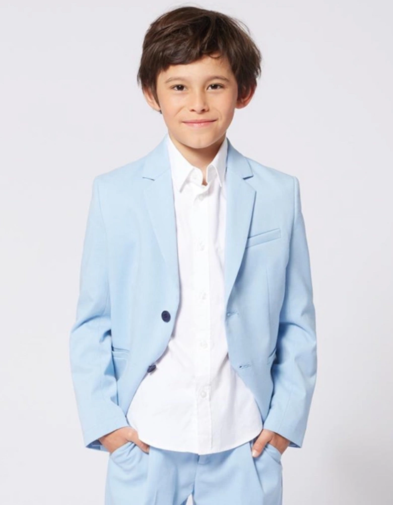 Boys Pale Blue Occasion Blazer and Short Set