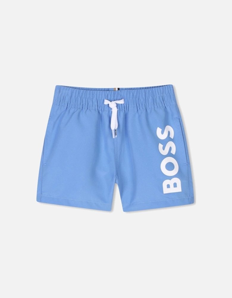 Boys Blue Logo Swim Shorts