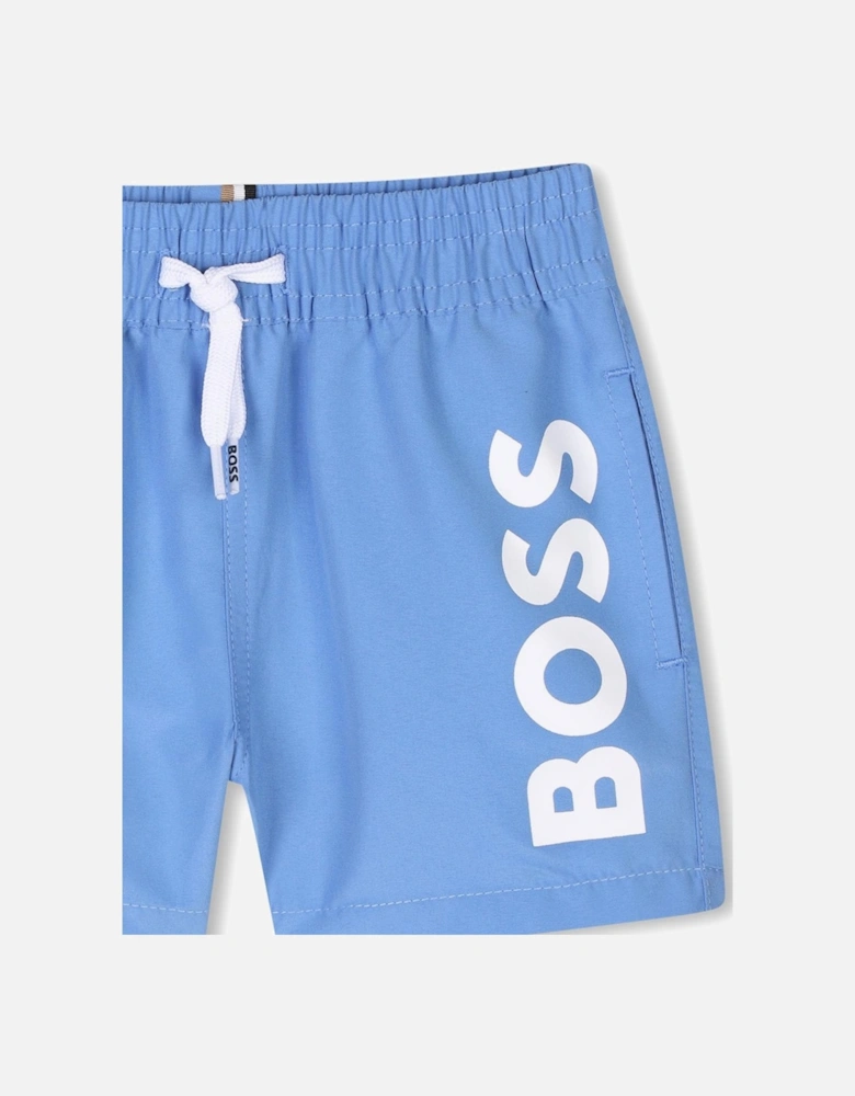 Boys Blue Logo Swim Shorts