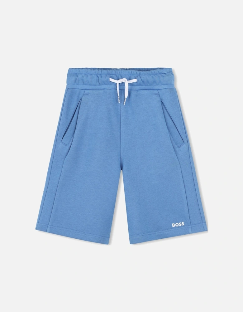 Boys Blue Logo Jog Shorts