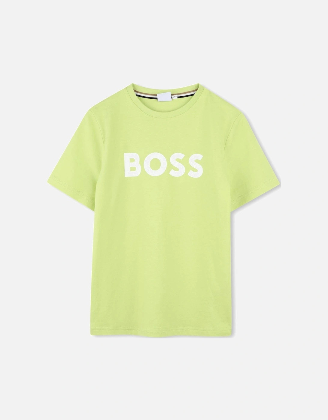 Boys Lime Green Logo T-Shirt, 4 of 3