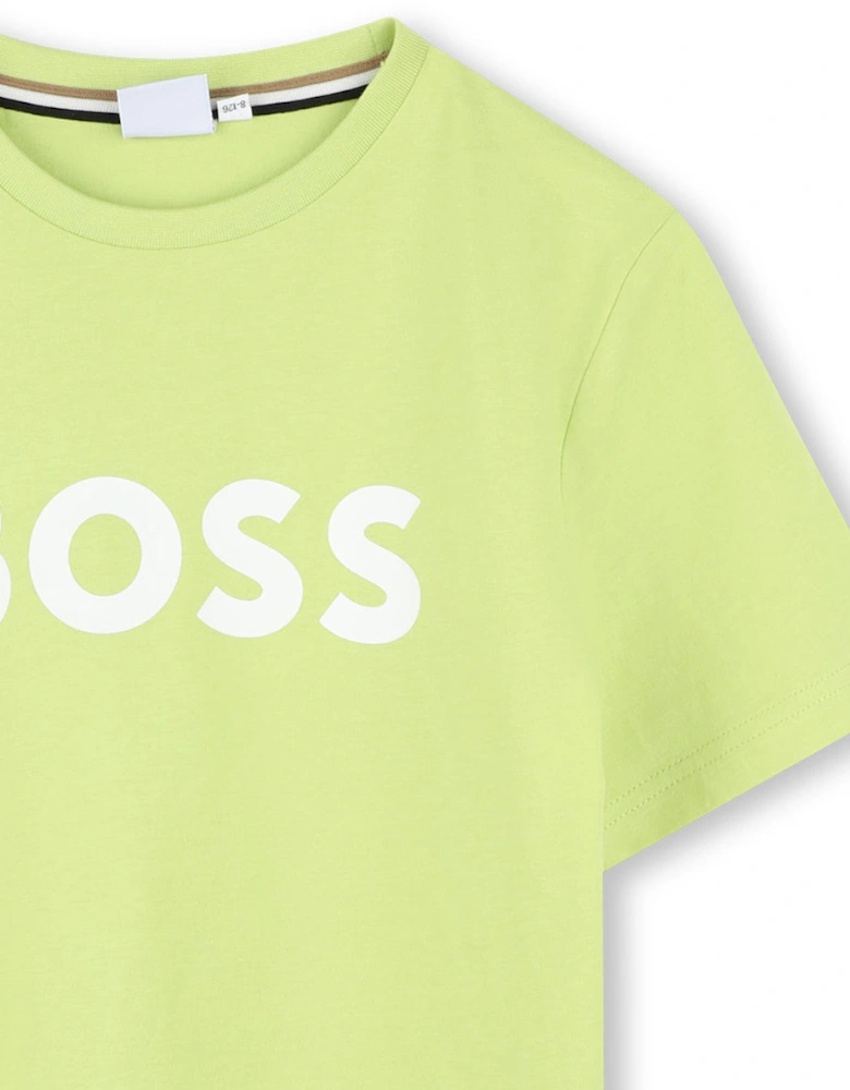 Boys Lime Green Logo T-Shirt