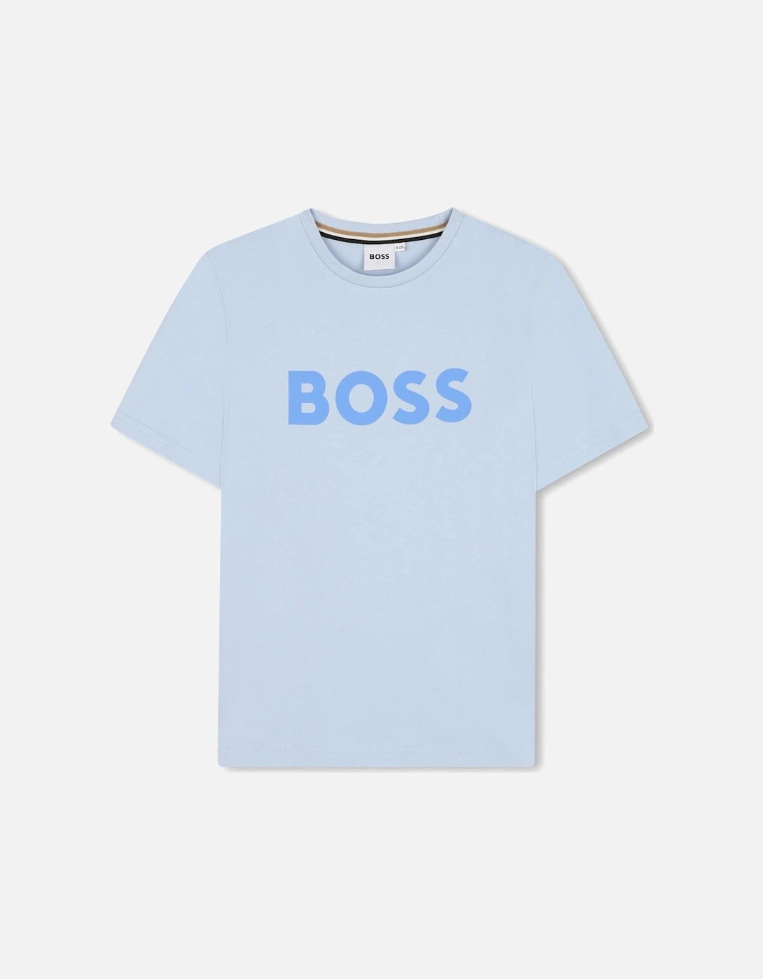 Boys Pale Blue Logo T-Shirt, 4 of 3