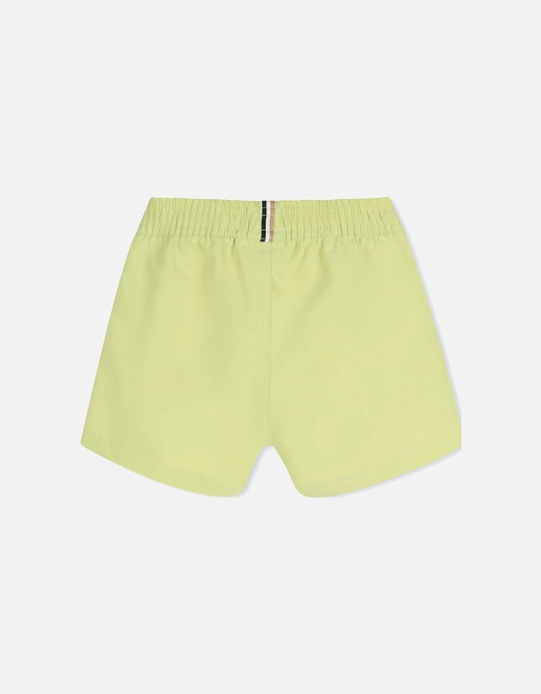 Boys Lime Green Logo Swim Shorts