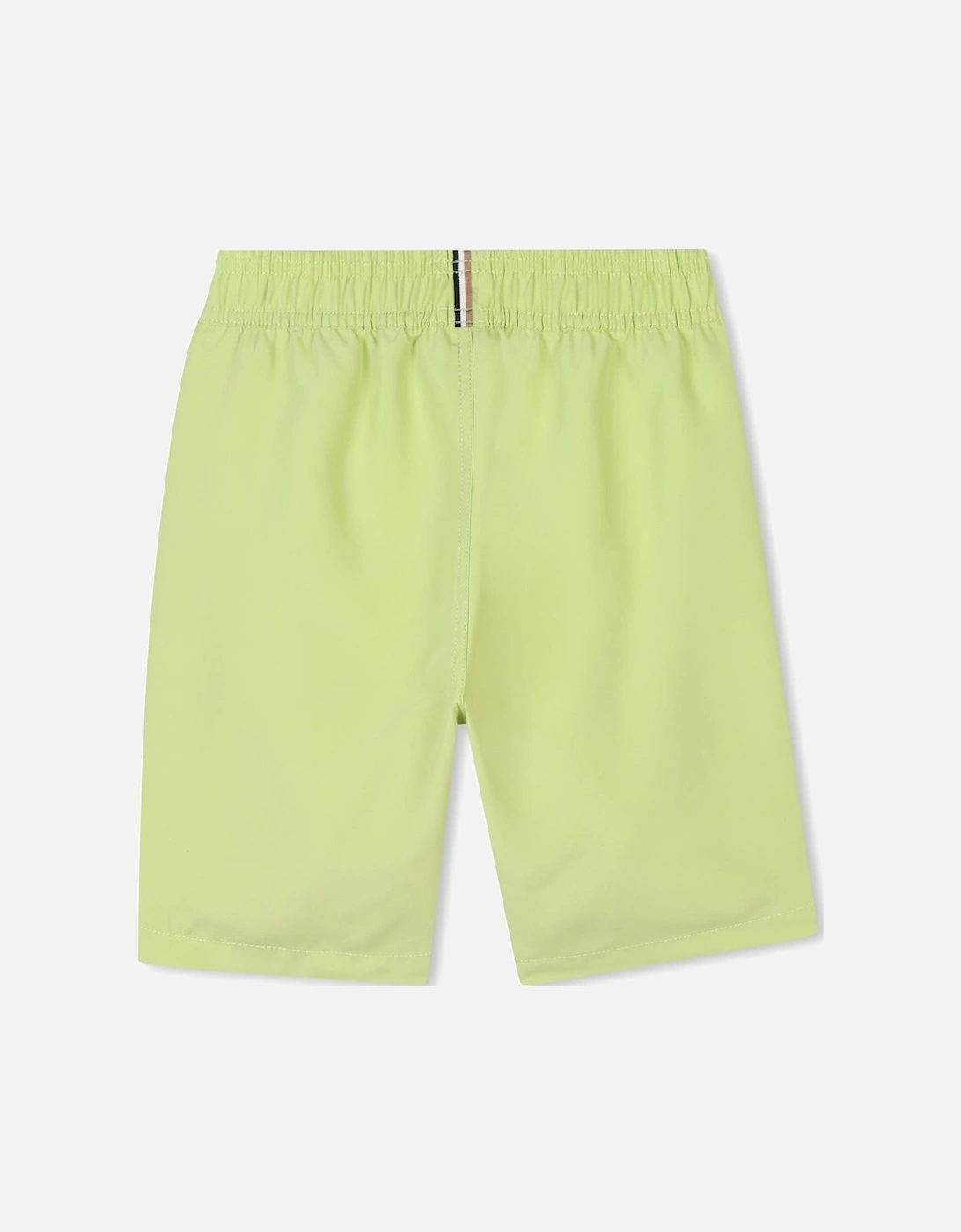 Boys Lime Green Logo Swim Shorts