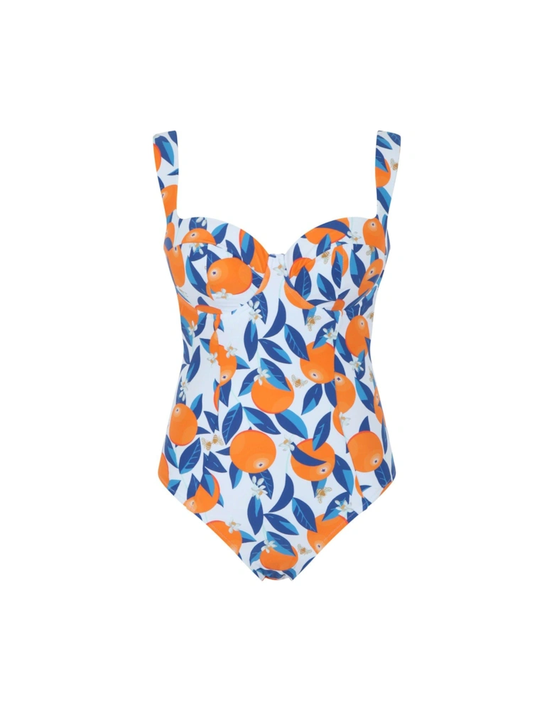 Monica Balcony Wide Strap Swimsuit Sicily Print