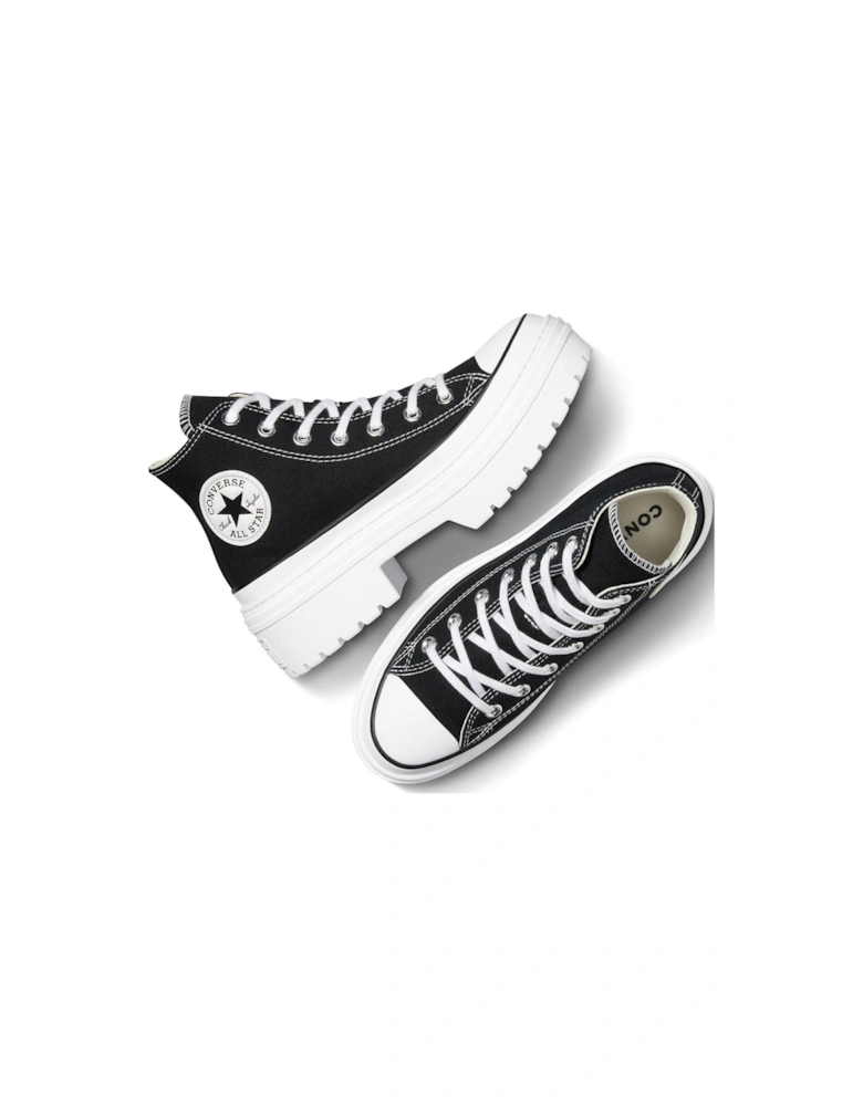 Womens Chuck Taylor All Star Lugged Heel Canvas Hi/Egret - Black/White