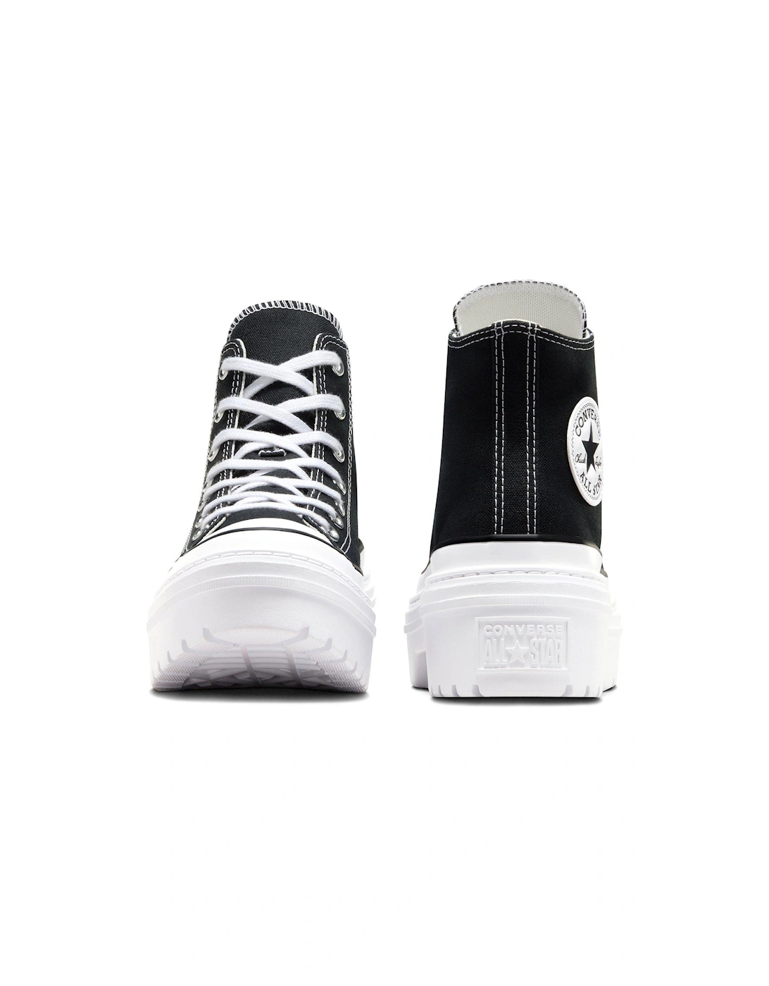 Womens Chuck Taylor All Star Lugged Heel Canvas Hi/Egret - Black/White