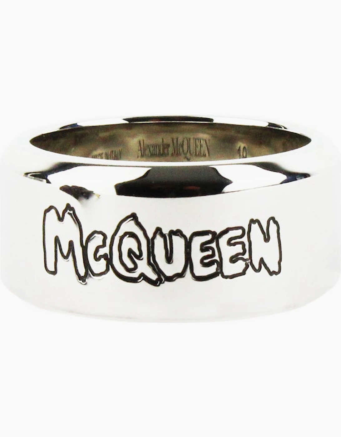 Women's Alexander McQueen Ring - Silver - Size: 21