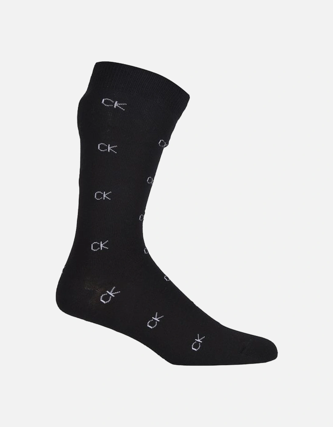 3-Pack Multi Logo Lux Dress Socks Gift Box, Black