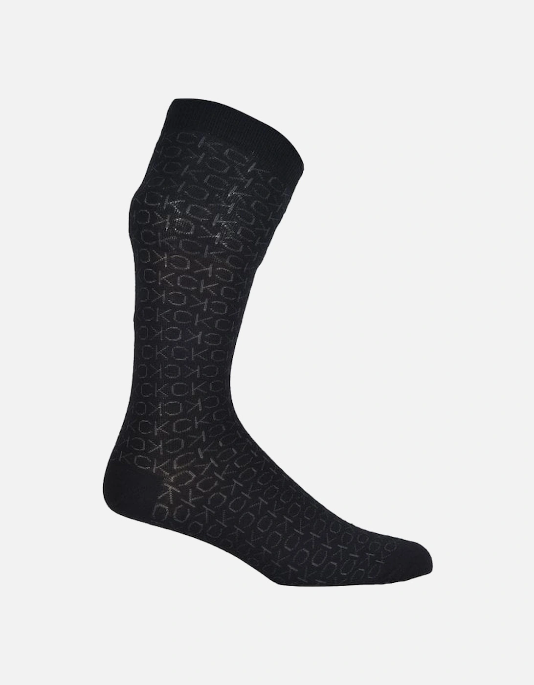 3-Pack Multi Logo Lux Dress Socks Gift Box, Black