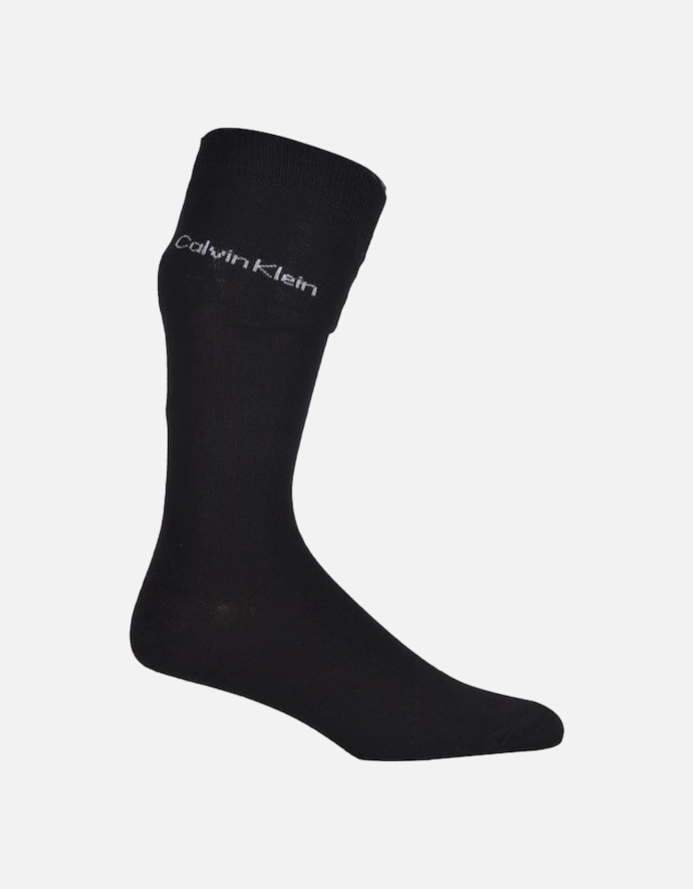 3-Pack Multi Logo Lux Dress Socks Gift Box, Black