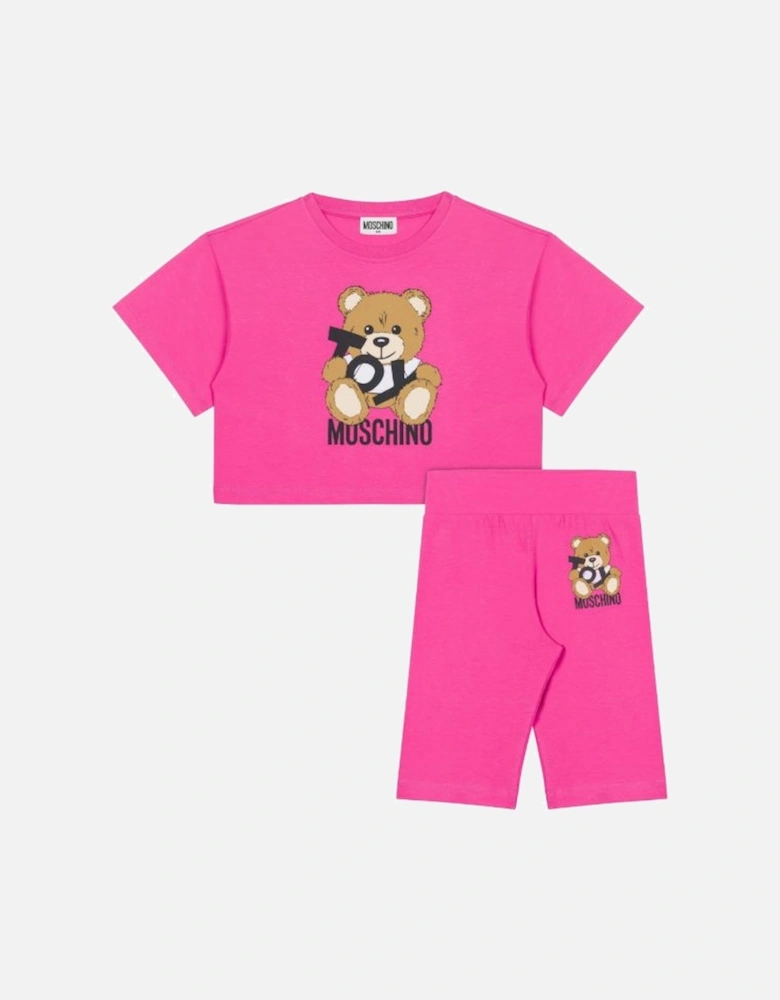 PINK CYCLE SHORTS SET HDG01H