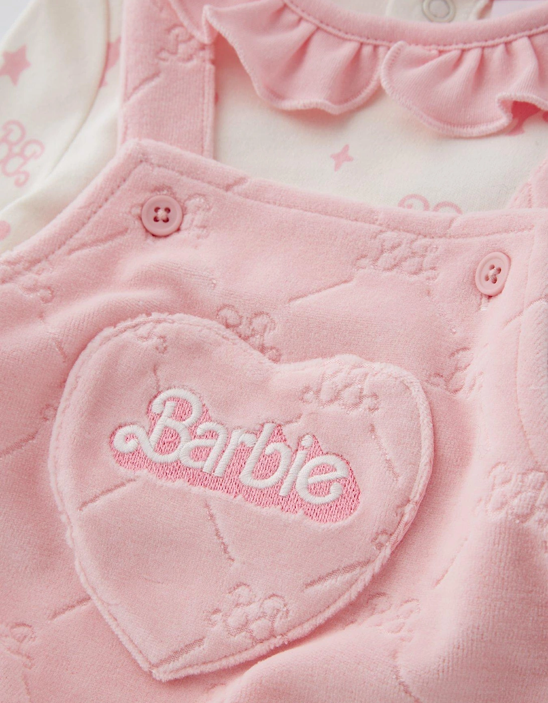 Baby 2 Piece Bodysuit And Dungaree Set - Pink