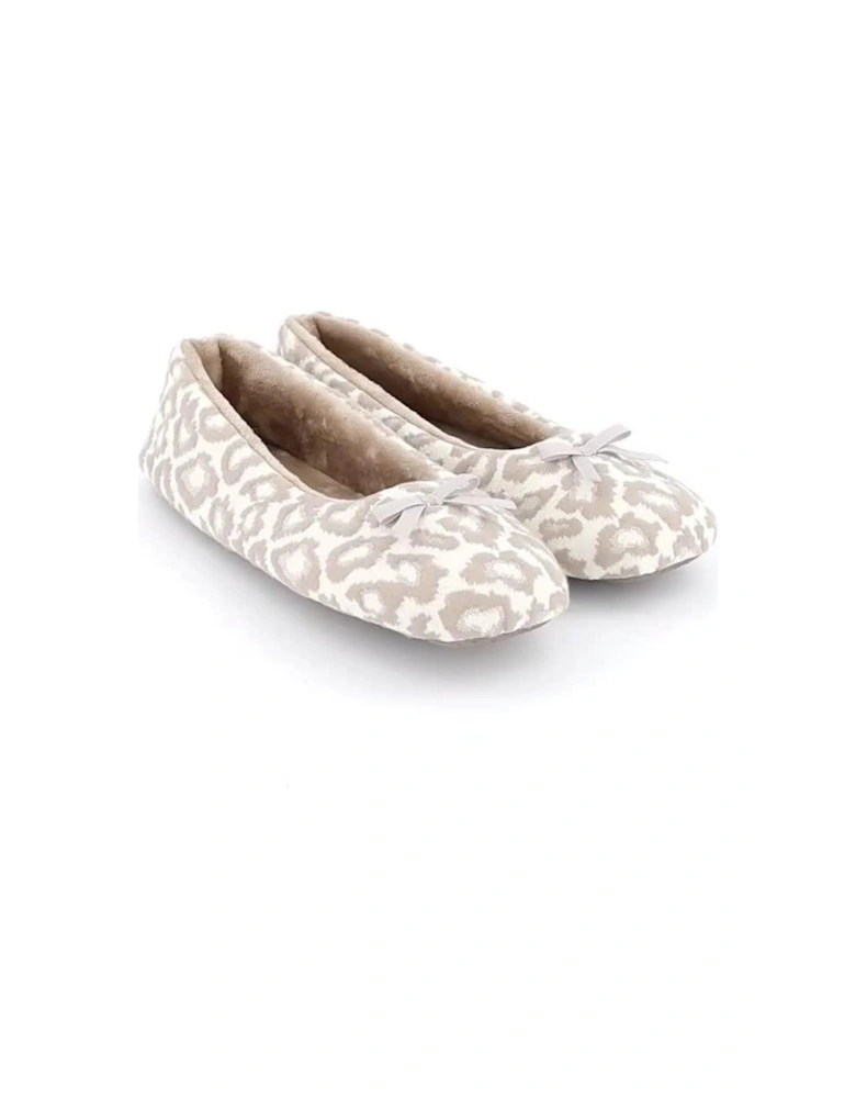 Ballerina Slipper with Bow Detail - Natural