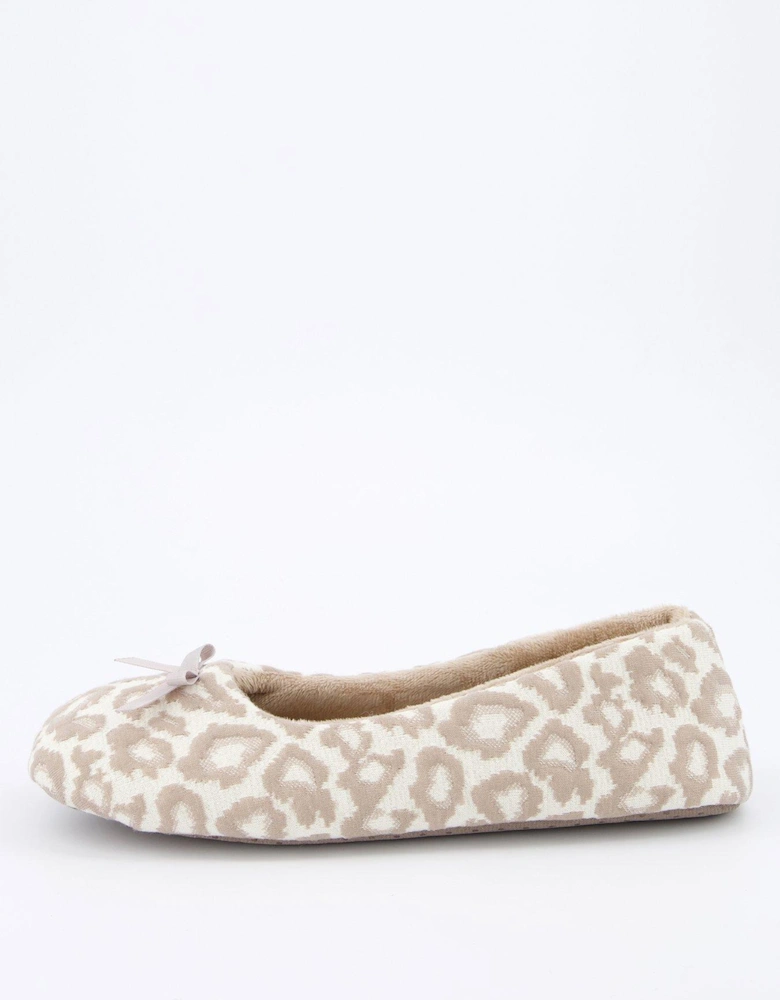 Ballerina Slipper with Bow Detail - Natural