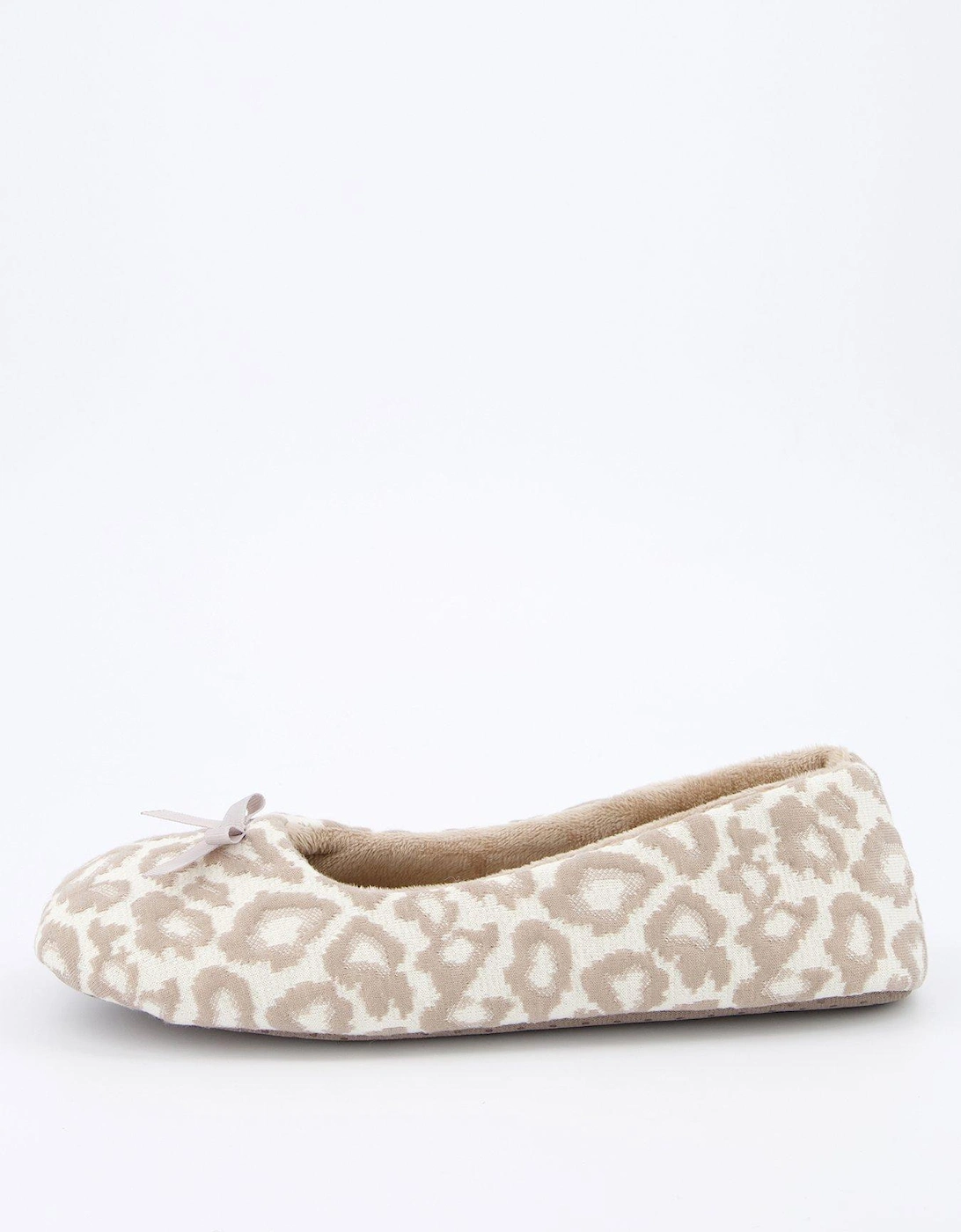 Ballerina Slipper with Bow Detail - Natural