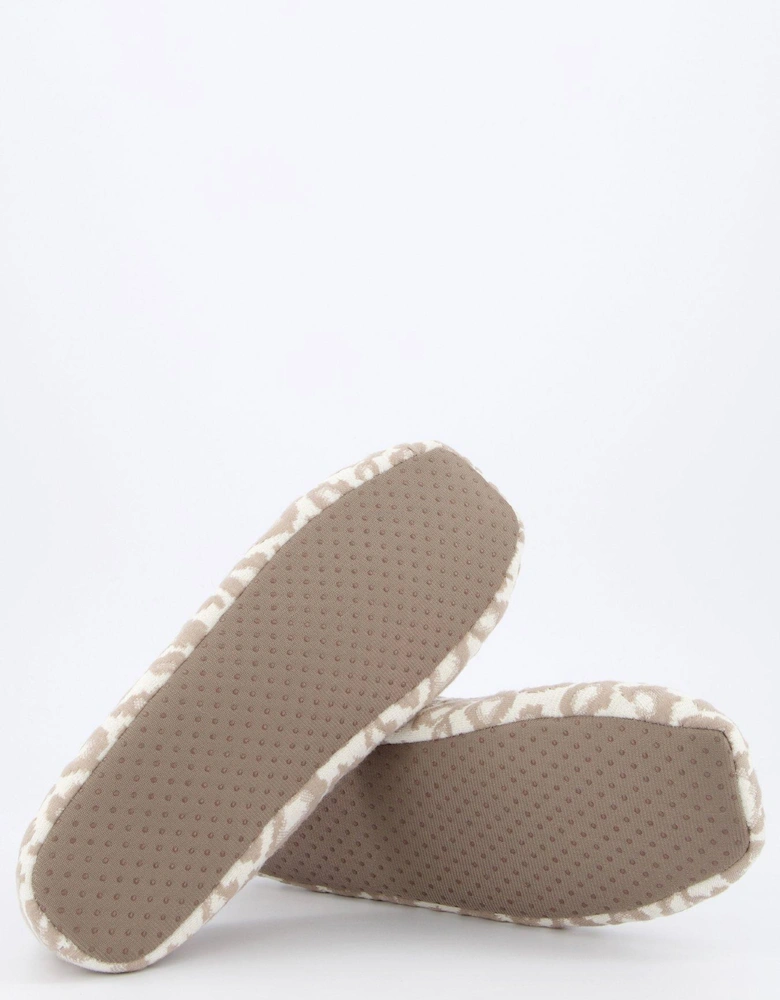 Ballerina Slipper with Bow Detail - Natural